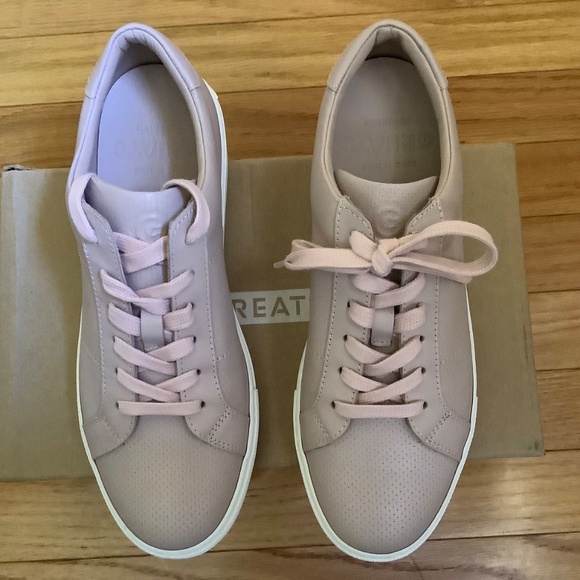 GREATS The Royale Perforated Leather Sneaker Blush SZ 9.5 - Picture 2 of 16